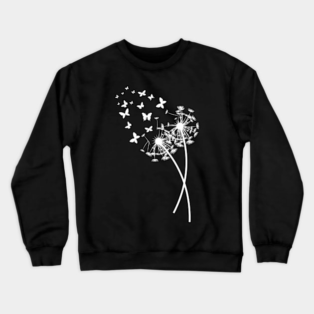 Garden dandelion dandelion blowball gift Crewneck Sweatshirt by QQdesigns